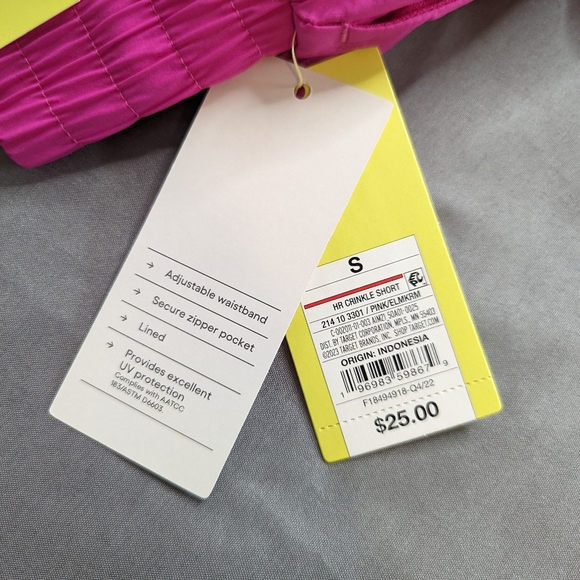 Women's All in Motion High Rise Crinkle Shorts Pink - Picture 6 of 10